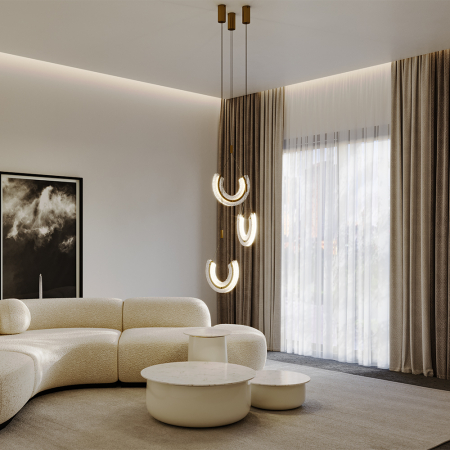 Lustra Maytoni Maya P091PL-L18G3K LED 10W 3000K 350lm Aluminiu Gold IP20 [3]