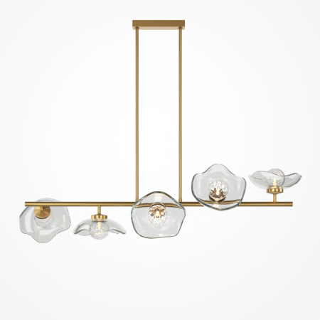 Lustre - Lustra Maytoni Miracle MOD207PL-05BS G9 5x28W -  Metal/Glass Brass IP20