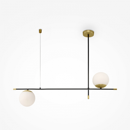 Lustre - Lustra Maytoni Nostalgia MOD048PL-02G E14 2x40W -  Metal Black/Gold IP20
