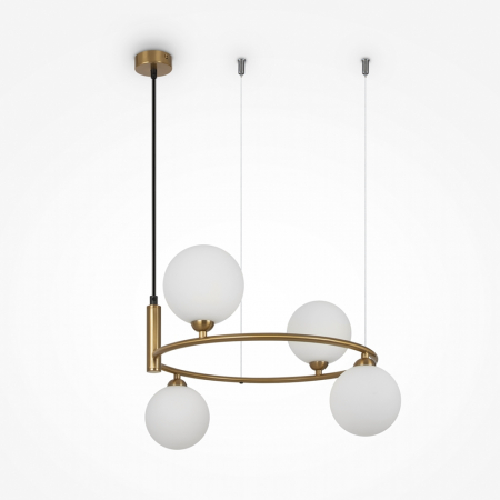Lustre - Lustra Maytoni Ring MOD013PL-04BS1 G9 4x25W -  Metal/Glass Gold IP20