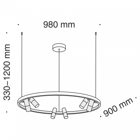 Lustra Maytoni Satellite MOD102PL-L42W LED 42W 3000K 3900lm Aluminiu White IP20 [2]