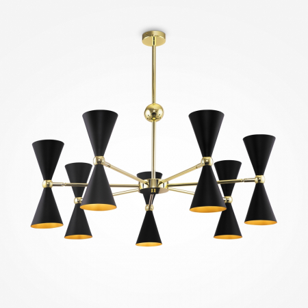 Lustre - Lustra Maytoni Vesper MOD108PL-14GB E14 14x40W -  Metal Black/Gold IP20