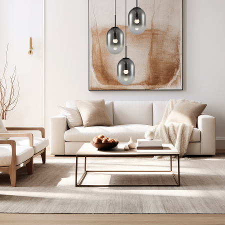 Lustră Milagro Alias  3xE14 max 40W   230V/50Hz Black Metal & Sticla IP20 [3]