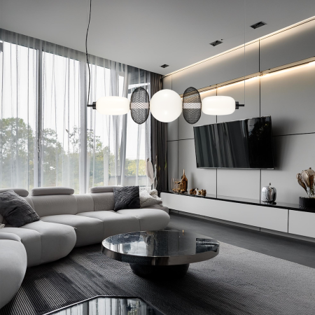 Lustra Milagro Arame LED 32W 3534lm 3000K 230V Black Metal & Sticla IP20 [3]