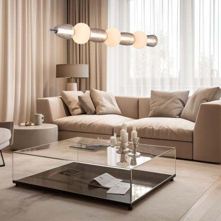 Lustra Milagro Caro LED 42W 5406lm 3000K 230V Crom Metal & Sticlă IP20 [2]