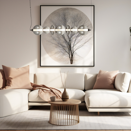 Lustra Milagro Daphne LED 40W 5094lm 3000K 230V Black Metal & Sticlă IP20 [2]