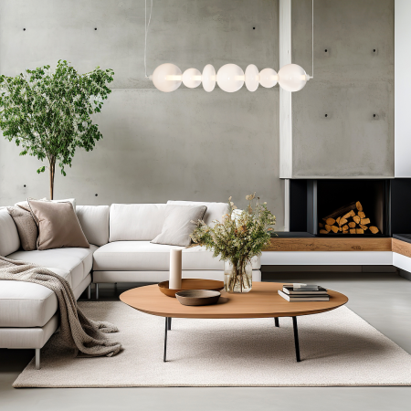 Lustra Milagro Daphne LED 40W 5094lm 3000K 230V White Metal & Sticlă IP20 [2]