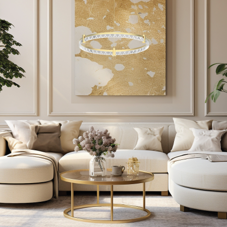 Lustra Milagro Elegance LED 36W 2300lm 4000K 230V Gold Metal & Acril IP20 [2]