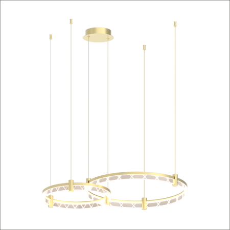ILUMINAT - Lustra Milagro Elegance LED 72W 4600lm 4000K 230V Gold Metal & Acril IP20