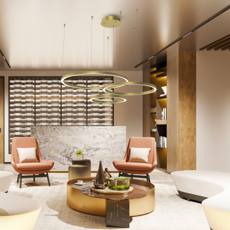 Lustra Milagro Galaxia LED 85W 5100lm 3500K 230V Gold Metal & Plastic IP21 [4]