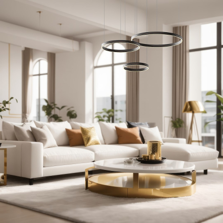 Lustra Milagro Gravity LED 108W 7000lm 4000K 230V Black Metal & Plastic IP20 [2]