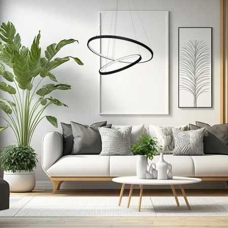 Lustra Milagro Hoop LED 51W  4000K 230V Black Metal & Plastic IP20 [2]