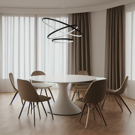 Lustra Milagro Hoop LED 93W  4000K 230V Black Metal & Plastic IP20 [4]