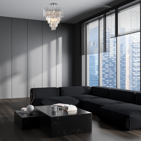 Lustră Milagro Madison  9xE14 40W   230V/50Hz Chrome Metal & Cristal IP20 [3]