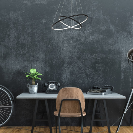 Lustra Milagro Orion LED 53W 3710lm 3000K 230V Black Metal & Acril IP20 [4]