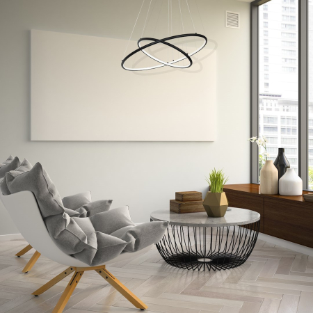 Lustra Milagro Orion LED 53W 3710lm 3000K 230V Black Metal & Acril IP20 [8]