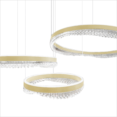 Lustra Milagro Preciosa LED 158W 10100lm 4000K 230V Gold Metal & Acril IP20 [1]