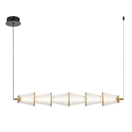Lustra Milagro Sansa LED 11W 825lm 4000K 230V Black & Brass Metal & Acril IP20 [1]