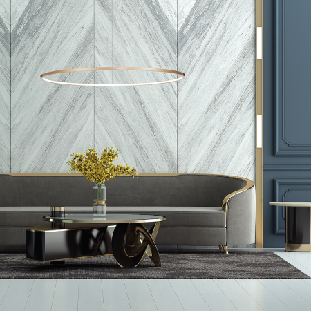 Lustra Milagro Saturno LED 57W 3100lm 4000K 230V Gold Aluminiu & Plastic IP44 [2]