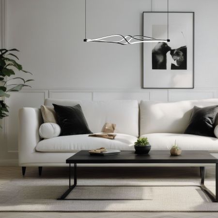 Lustra Milagro Twister LED 56W 3700lm 4000K 230V Black Metal & Plastic IP20 [3]