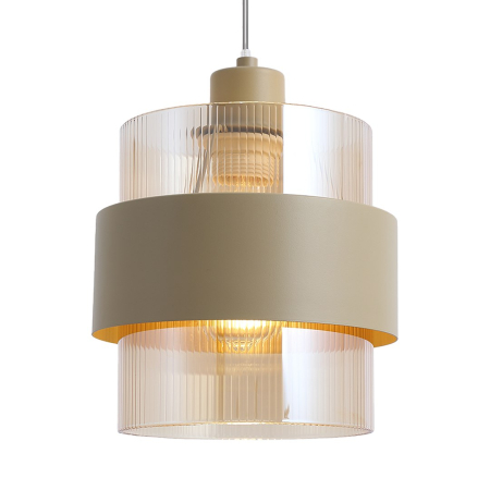 ILUMINAT - Lustra Milagro Valentino E27 3xE27 max 15   230V Beige Metal & Sticlă IP20