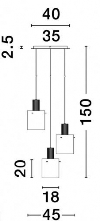 Lustra MIRBI Nova Luce 9236201 3xE27 IP20 Sandy Black [1]