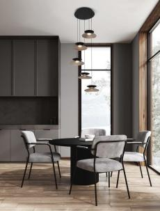 Lustra MORFI Nova Luce 9416951 LED 24 W, 771 lm, 3000K IP20 Sandy Black [1]