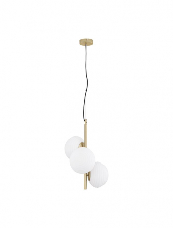 Lustre - Lustra Nova Luce ALLEN E14 3x5W   Matt Gold Metal & Milky White Structured Glass IP20