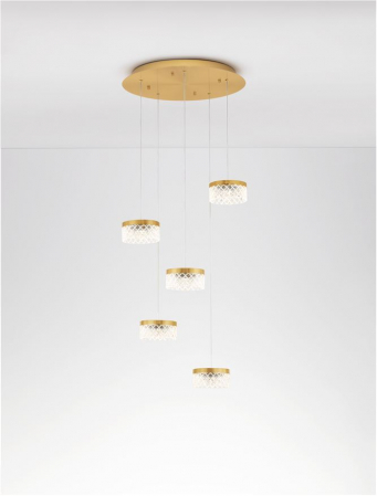 Lustra Nova Luce BION 9186942 LED 32W 3000K 1993lm Brass Gold & Acrylic  IP20 [3]