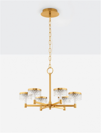 Lustra Nova Luce BION 9186944 LED 38W 3000K 2399lm Brass Gold & Acrylic  IP20 [2]