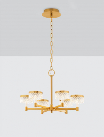 Lustra Nova Luce BION 9186944 LED 38W 3000K 2399lm Brass Gold & Acrylic  IP20 [3]
