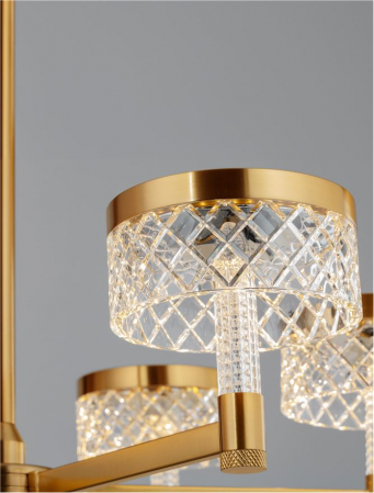 Lustra Nova Luce BION 9186944 LED 38W 3000K 2399lm Brass Gold & Acrylic  IP20 [6]