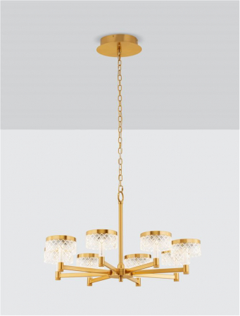 Lustra Nova Luce BION 9186945 LED 48W 3000K 3094lm Brass Gold & Acrylic  IP20 [3]