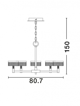 Lustra Nova Luce BION 9186945 LED 48W 3000K 3094lm Brass Gold & Acrylic  IP20 [6]