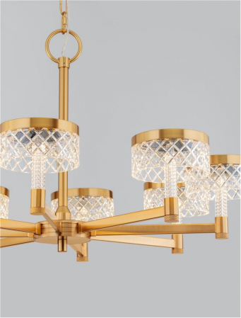 Lustra Nova Luce BION 9186945 LED 48W 3000K 3094lm Brass Gold & Acrylic  IP20 [4]