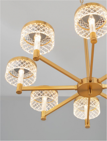 Lustra Nova Luce BION 9186945 LED 48W 3000K 3094lm Brass Gold & Acrylic  IP20 [5]