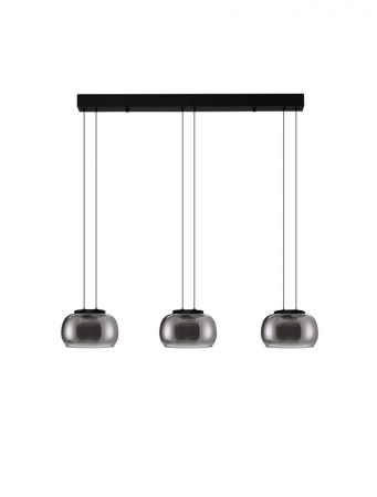 Moderne - Lustra Nova Luce BIOS 9416955 Triac Dimmable Matt Black Metal & Smoky Gray Glass LED 25W 1515lm 3000K IP20