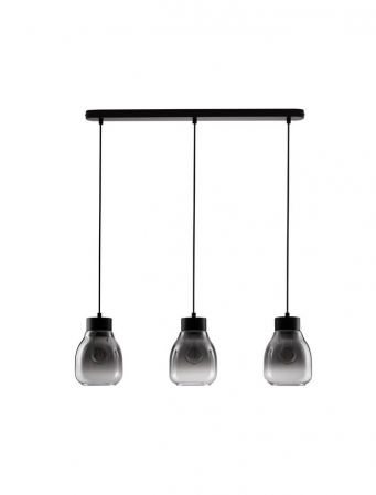 Lustra Nova Luce BLAKU 9009272 E27 3x12W    Gradient Smoke Glass & Black Metal   IP20 [1]
