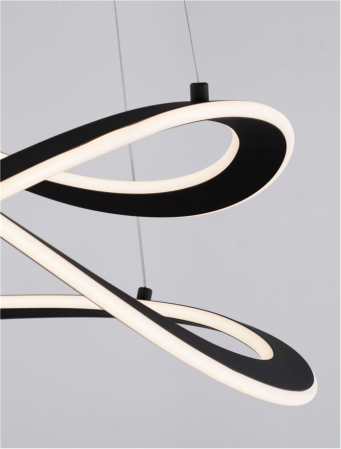 Lustra Nova Luce CELESTIA 9030644 LED 87W 3000K 3141lm Sandy Black Aluminium & Acrylic  Triac Dimmable IP20 [6]