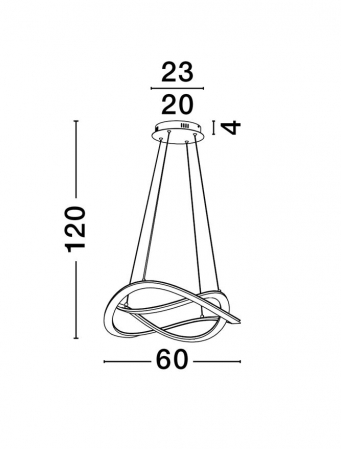 Lustra Nova Luce CELESTIA 9030644 LED 87W 3000K 3141lm Sandy Black Aluminium & Acrylic  Triac Dimmable IP20 [9]