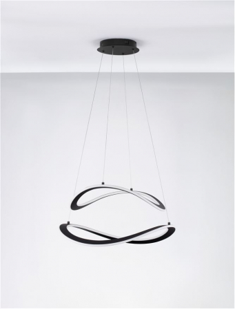 Lustra Nova Luce CELESTIA 9030644 LED 87W 3000K 3141lm Sandy Black Aluminium & Acrylic  Triac Dimmable IP20 [3]
