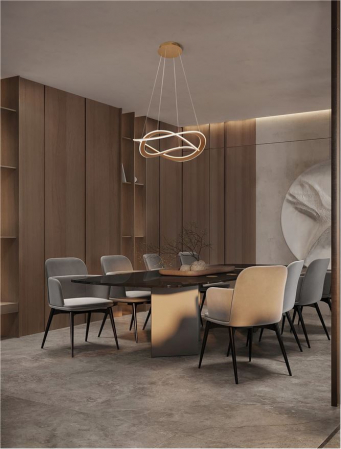 Lustre - Lustra Nova Luce CELESTIA 9030645 LED 87W 3000K 3141lm Brass Gold Aluminium & Acrylic  Triac Dimmable IP20