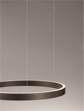 Lustra Nova Luce ELOW EN 9345649 LED 60W 3000K 2552lm Brushed BroW n Coffee Aluminium & Silicone  Triac Dimmable IP20 [5]