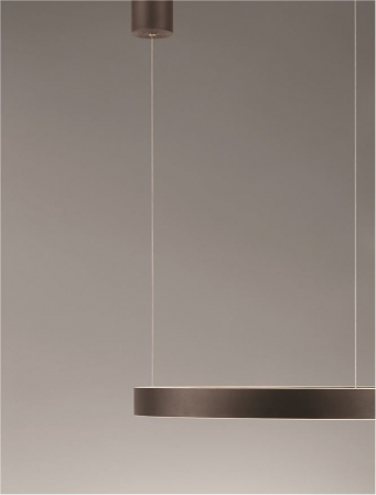 Lustra Nova Luce ELOW EN 9345649 LED 60W 3000K 2552lm Brushed BroW n Coffee Aluminium & Silicone  Triac Dimmable IP20 [4]