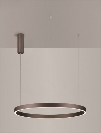 Lustra Nova Luce ELOW EN 9345650 LED 77W 3000K 3326lm Brushed BroW n Coffee Aluminium & Silicone  Triac Dimmable IP20 [4]