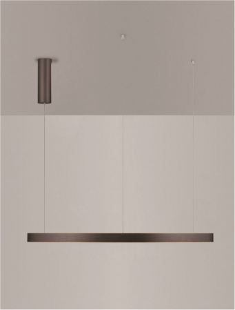 Lustra Nova Luce ELOW EN 9345651 LED 106W 3000K 4899lm Brushed BroW n Coffee Aluminium & Silicone  Triac Dimmable IP20 [3]