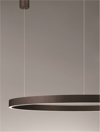 Lustra Nova Luce ELOW EN 9345651 LED 106W 3000K 4899lm Brushed BroW n Coffee Aluminium & Silicone  Triac Dimmable IP20 [5]