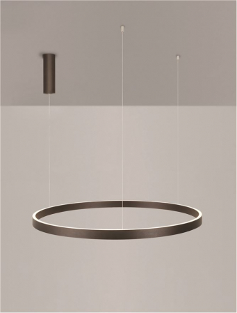 Lustra Nova Luce ELOW EN 9345651 LED 106W 3000K 4899lm Brushed BroW n Coffee Aluminium & Silicone  Triac Dimmable IP20 [6]