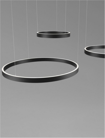 Lustra Nova Luce ELOW EN 9345652 LED 181W 3000K 8891lm Sandy Black Aluminium & Silicone  Triac Dimmable IP20 [8]