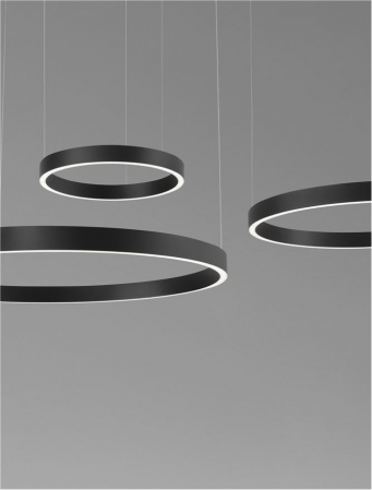 Lustra Nova Luce ELOW EN 9345652 LED 181W 3000K 8891lm Sandy Black Aluminium & Silicone  Triac Dimmable IP20 [7]